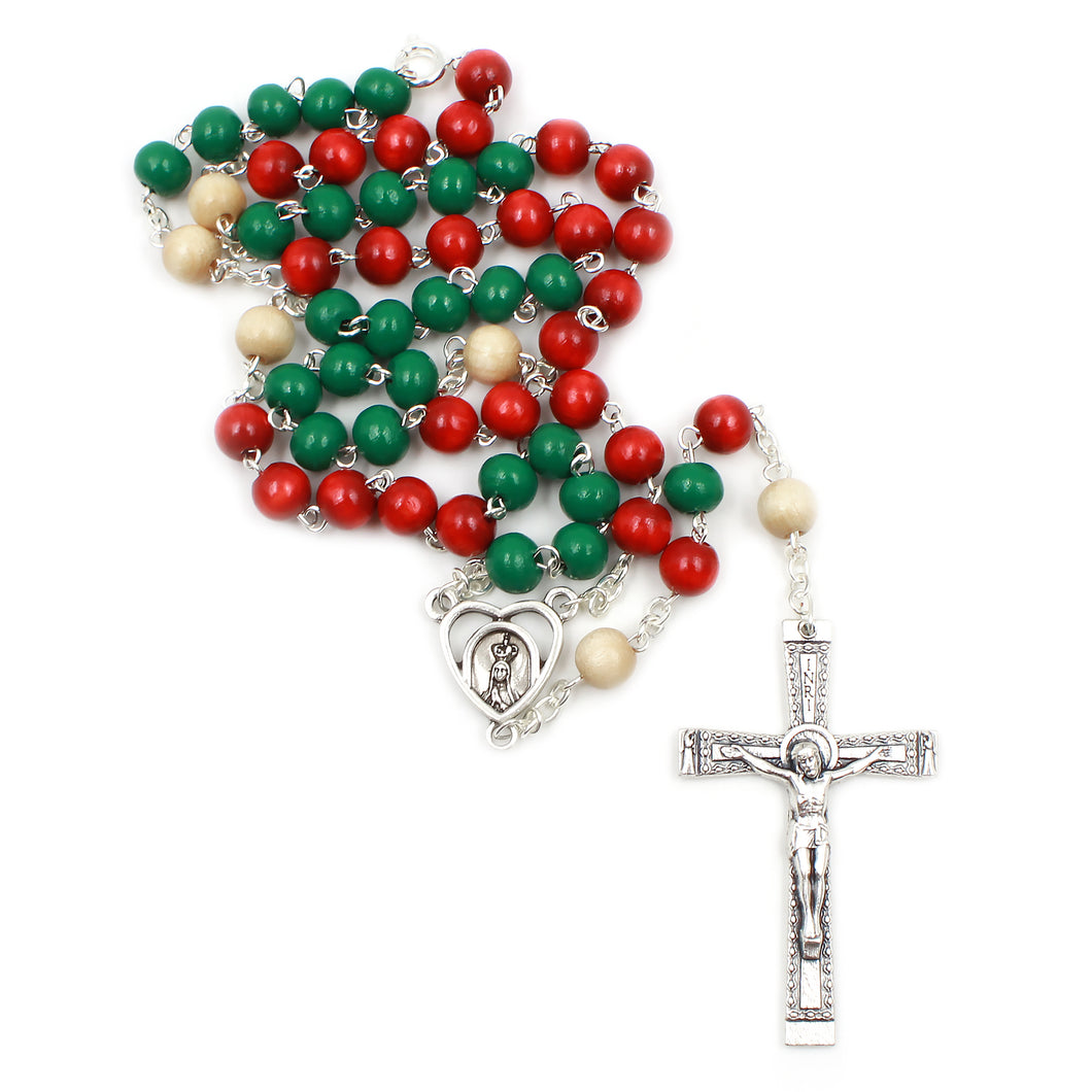 Wooden Beads I Love Portugal Fatima Catholic Rosary