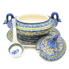 Load image into Gallery viewer, Coimbra Ceramics Hand-painted Decorative Tureen XVII Cent Recreation #1700