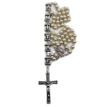 Load image into Gallery viewer, Our Lady of Fatima Pearl Rosary with Fatima Letters