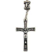 Load image into Gallery viewer, Our Lady of Fatima Black Crystal Rosary with Fatima Letters