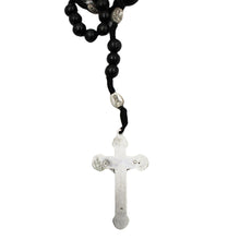 Load image into Gallery viewer, Our Lady of Fatima Black Wood Shiny Beads Rosary