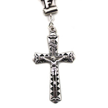 Load image into Gallery viewer, Our Lady of Fatima Brown Wood Rosary with Fatima Letters