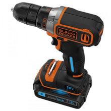 Load image into Gallery viewer, Black+Decker 18V Lithium-ion Smart Tech Drill Driver with 400mA charger and Kit Box, 220 Volts, Not for USA