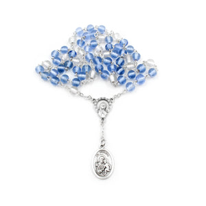 Made in Portugal Blue and White Glass Beads Chaplet of Saint Joseph