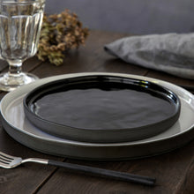 Load image into Gallery viewer, Costa Nova Lagoa Eco Gres 8" Black Salad/Dessert Plate