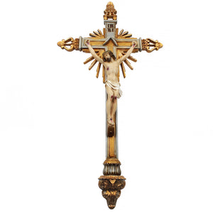 25" Inch Resin Carved Wall Crucifix Jesus Christ Cross