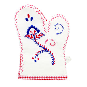 Made in Portugal Hand-embroidered Viana's Oven Mitts Set of 2