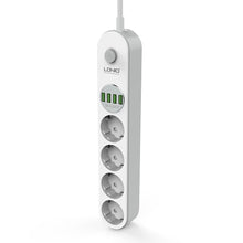 Load image into Gallery viewer, LDNIO 220 Volt European Cord Smart USB Power Strip Surge Protector