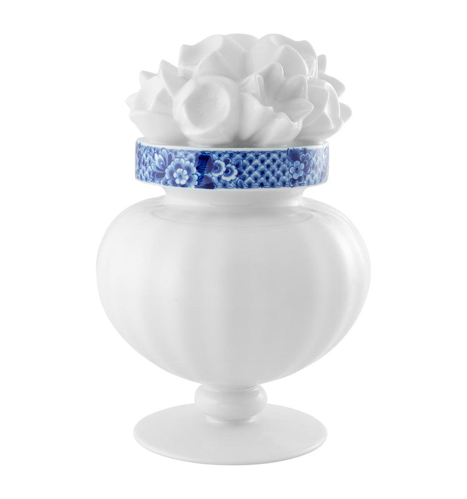 Vista Alegre Porcelain Blue Ming Flower Vase