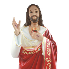 Load image into Gallery viewer, 25" Hand-painted Sacred Heart of Jesus Religious Statue Made in Portugal