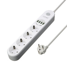 Load image into Gallery viewer, LDNIO 220 Volt European Cord Smart USB Power Strip Surge Protector