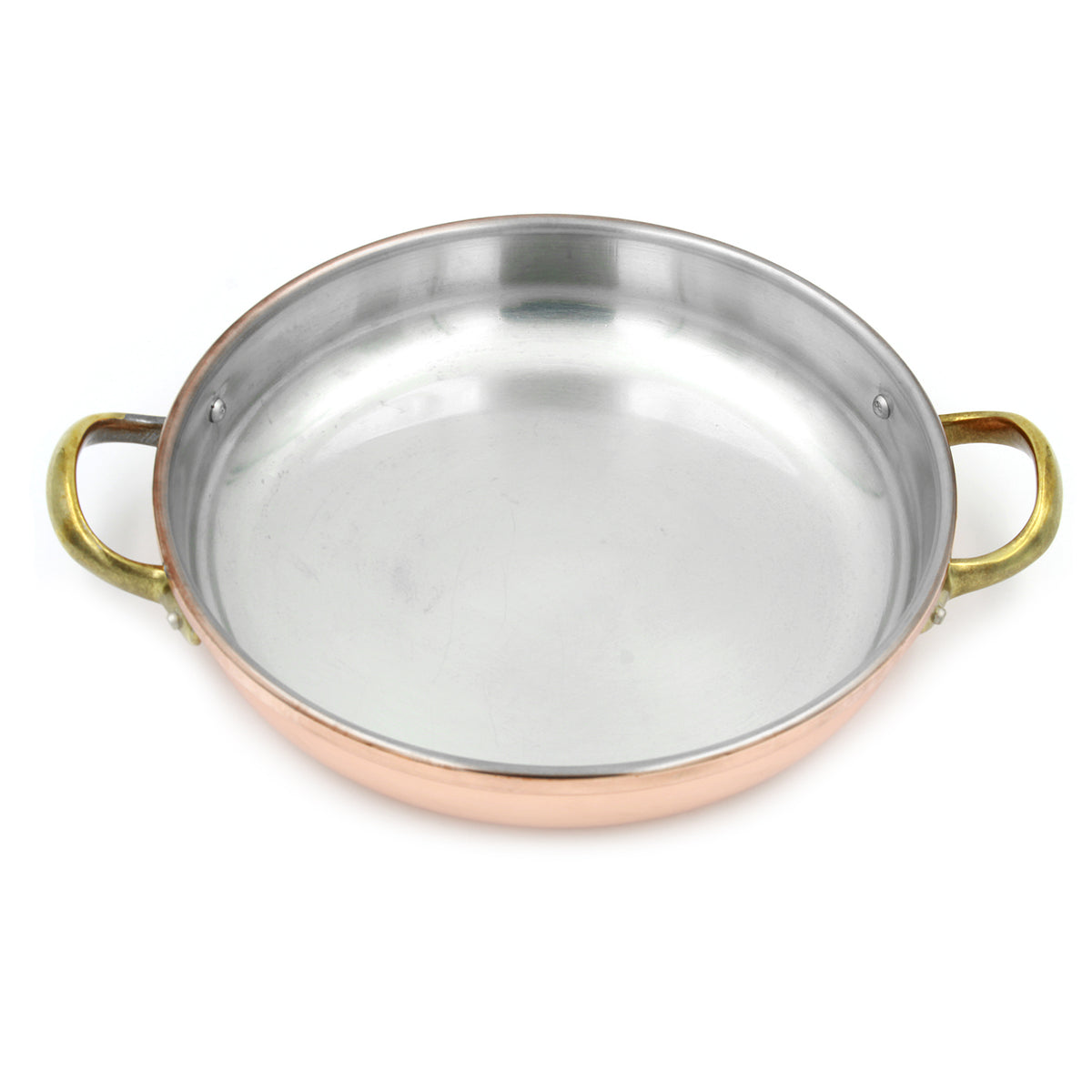 Saute pan deals with two handles