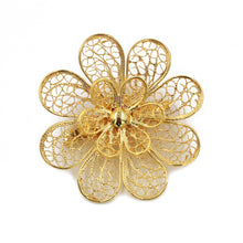 Load image into Gallery viewer, Traditional Portuguese Filigree Costume Flower Pin