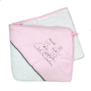 Maiorista 100% Cotton Made in Portugal Baby Bath Bunny Towel - Various Colors
