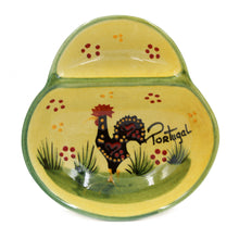 Load image into Gallery viewer, Hand-painted Traditional Portuguese Ceramic Rooster Small Olive Dish
