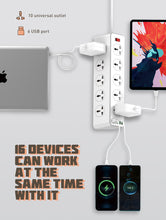 Load image into Gallery viewer, LDNIO 30W 6-Port USB Charger Power Strip Surge Protector 220V