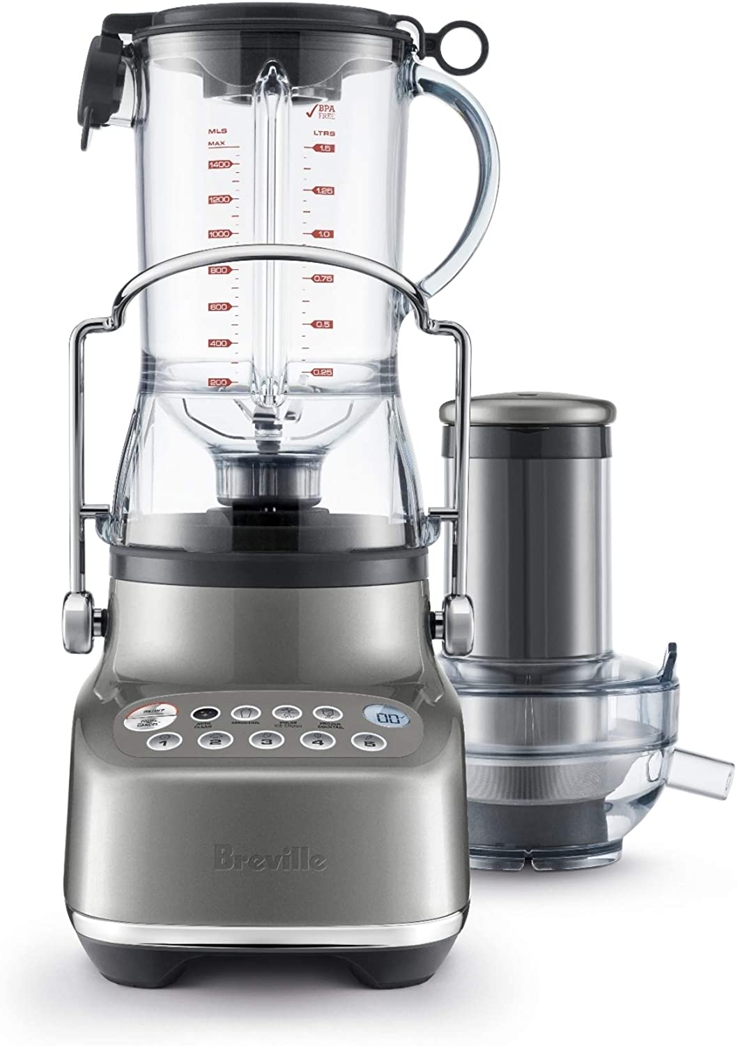 Breville BJB615SHY the 3X Bluicer Blender & Juicer in one, Smoked Hickory