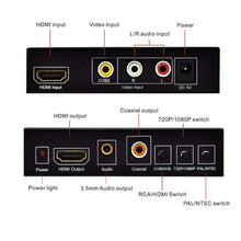 Load image into Gallery viewer, AV / CVBS + HDMI to HDMI 720P / 1080P HD Video Converter - Dual Voltage