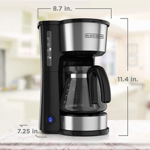 Black+Decker CMO755S 5-Cup Coffee Maker, 220 Volts, Not for USA