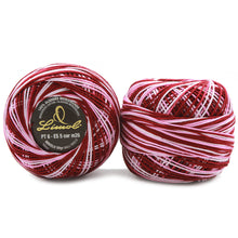 Load image into Gallery viewer, Limol Size 6 Multicolor Tinted 50 Grs 100% Mercerized Crochet Thread Cotton Balls