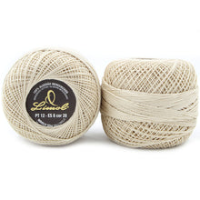 Load image into Gallery viewer, Limol Size 12 Neutral 50 Grs 100% Mercerized Crochet Thread Cotton Ball Set