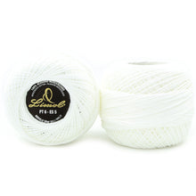 Load image into Gallery viewer, Limol Size 6 White 50 Grs 100% Mercerized Crochet Thread Cotton Ball Set
