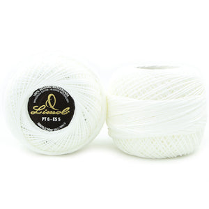 Limol Size 6 White 50 Grs 100% Mercerized Crochet Thread Cotton Ball Set