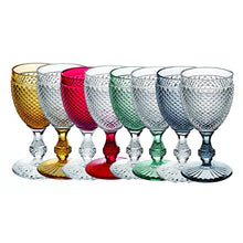 Load image into Gallery viewer, Vista Alegre Bicos Goblet with Red Stem, Set of 4
