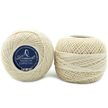 Load image into Gallery viewer, Limol Size 20 Neutral 50 Grs 100% Egyptian Cotton Special Mercerized Crochet Thread Ball Set