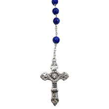 Load image into Gallery viewer, Our Lady of Fatima Royal Blue Marble Beads Rosary