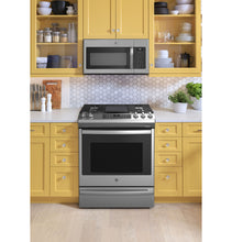 Load image into Gallery viewer, General Electric JGS760SPSS 30&quot; Slide-In Front-Control Convection Gas Range with No Preheat Air Fry, 220-240 Volts Export Only - Special Order
