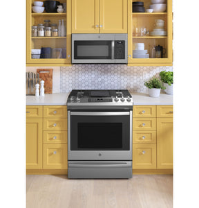 General Electric JGS760SPSS 30" Slide-In Front-Control Convection Gas Range with No Preheat Air Fry, 220-240 Volts Export Only - Special Order