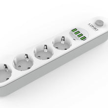 Load image into Gallery viewer, LDNIO 220 Volt European Cord Smart USB Power Strip Surge Protector