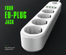 Load image into Gallery viewer, LDNIO 220 Volt European Cord Smart USB Power Strip Surge Protector