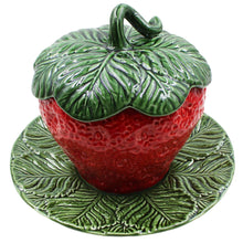 Load image into Gallery viewer, Faiobidos Hand-Painted Ceramic Strawberry Large Tureen with Ladle