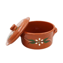 Load image into Gallery viewer, João Vale Hand-painted Traditional Clay Terracotta Cazuela Cooking Pot With Lid
