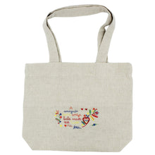 Load image into Gallery viewer, Namorados Linen Beige Embroidery Reusable Tote Bag