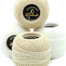 Load image into Gallery viewer, Limol Size 20 White 50 Grs 100% Mercerized Crochet Thread Cotton Ball Set