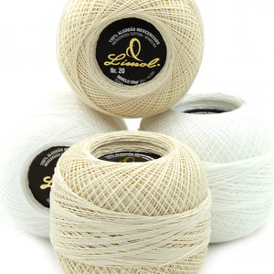 Limol Size 20 Neutral 50 Grs 100% Mercerized Crochet Thread Cotton Ball Set