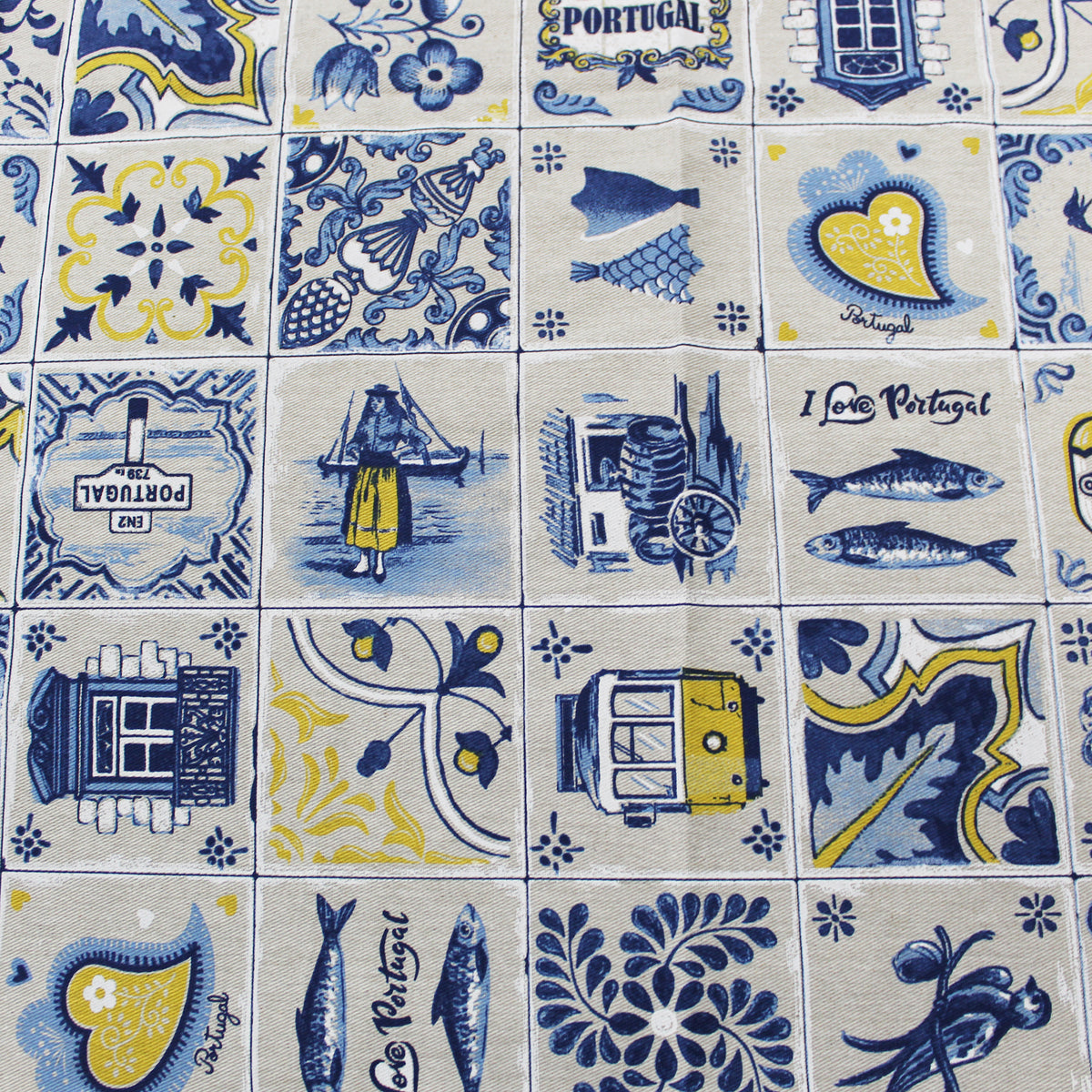 100 Cotton Traditional Portuguese Symbols Made in Portugal Tablecloth