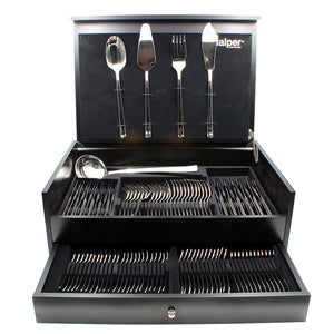 Dalper Oneda 113-Piece Silverware Flatware Cutlery Stainless Steel 12 Person Set
