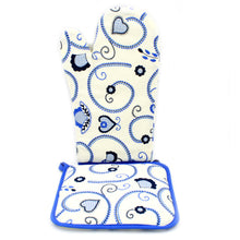 Load image into Gallery viewer, 100% Cotton Oven Mitt and Pot Holder Set Made in Portugal - Various Colors