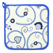 Load image into Gallery viewer, 100% Cotton Oven Mitt and Pot Holder Set Made in Portugal - Various Colors