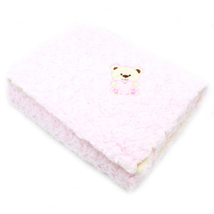 Bebe Querido 35" x 30" 100% Polyester Pink Baby Blanket