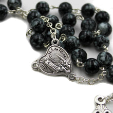 Load image into Gallery viewer, Our Lady of Fatima Glass Grey Beads Rosary