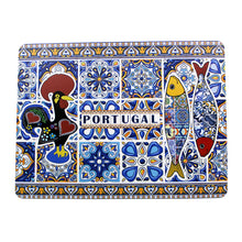 Load image into Gallery viewer, Good Luck Rooster and Sardine Themed Plastic Placemat and Coaster Set