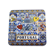 Load image into Gallery viewer, Good Luck Rooster and Sardine Themed Plastic Placemat and Coaster Set