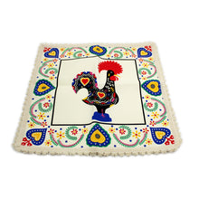 Load image into Gallery viewer, Good Luck Rooster Galo de Barcelos Beige Placemat with Fringe - Set of 2