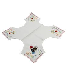 Load image into Gallery viewer, Embroidered Traditional Portuguese Good Luck Rooster Set Made in Portugal