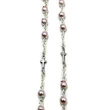Load image into Gallery viewer, Our Lady of Fatima Pink Pearl Rosary with Cross